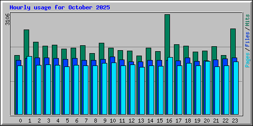 Hourly usage for October 2025